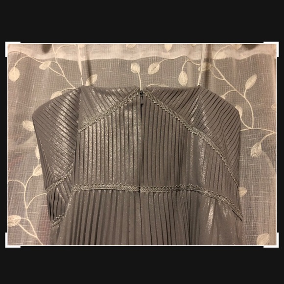 New Silver strapless Marchesa Notte gown Size 8 - Picture 6 of 8